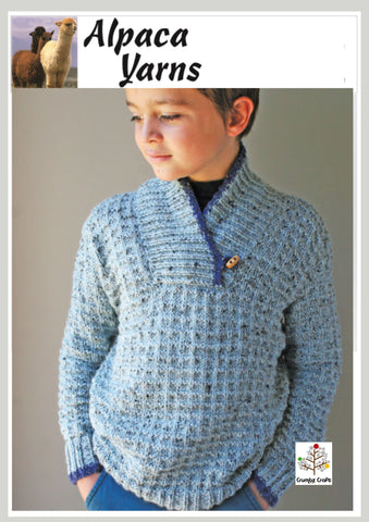 1212 Classic Boys Fisherman Tweed Jumper (e-pattern)