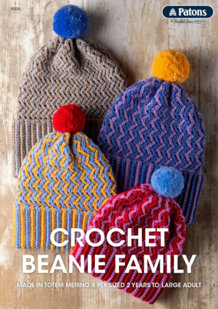 9006 Crochet Beanie Family Leaflet