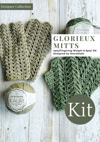 Glorieux Mitts 4 ply & 8 ply (DK) | Project Kit