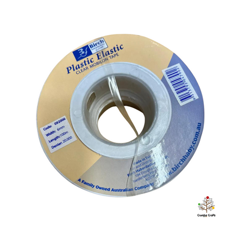 Plastic Elastic Clear Mobilon Tape 6mm 092006