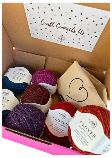 Strata Shawl | Clover Mohair Multi Colour Project Kit