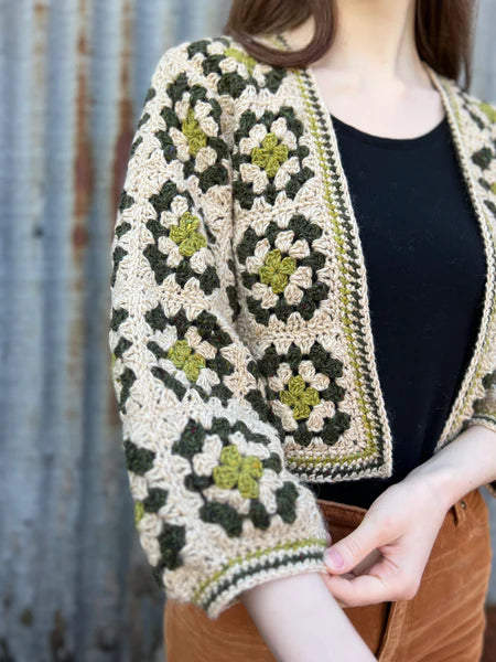 Betty Crochet Jacket Kit - Clover Mohair Tweed