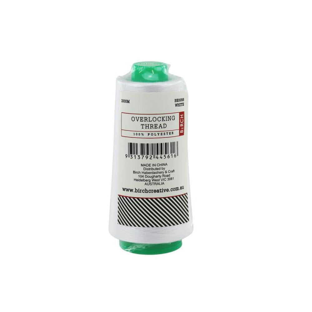 Overlocking Thread Polyester Cone 2000m White BE0058