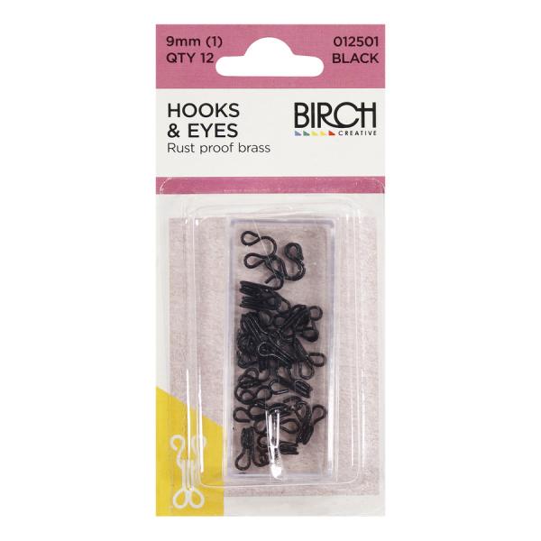 Hooks & Eyes 9mm 12Pk 012501