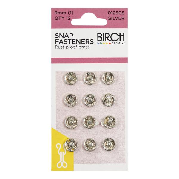 Snap Fasteners 9mm Qty 12 012505