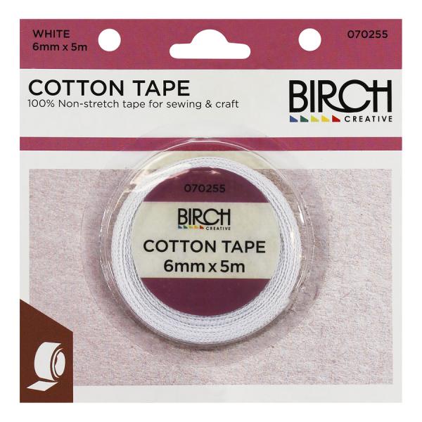 Cotton Tape 6mm x 5m 070255