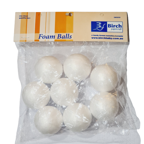 Foam Balls 50mm Pk8 SW0050