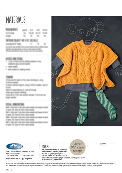 5048 Girl's Poncho Leaflet | RRP $7.65