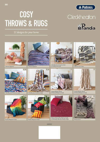 360 Cosy Throws & Rugs Pattern Book