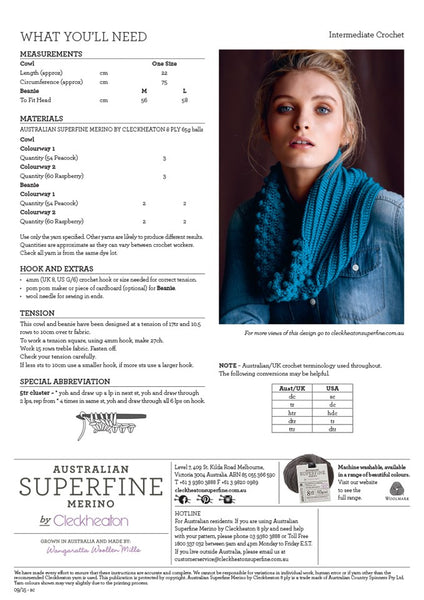 434 Ridge Cowl & Beanie Leaflet