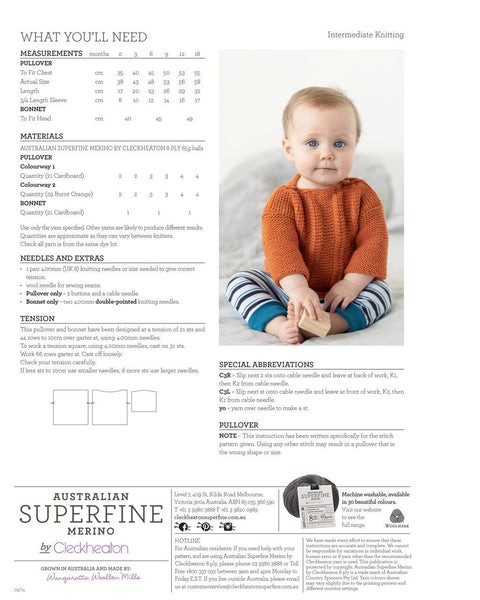 421 Pullover & Bonnet Leaflet