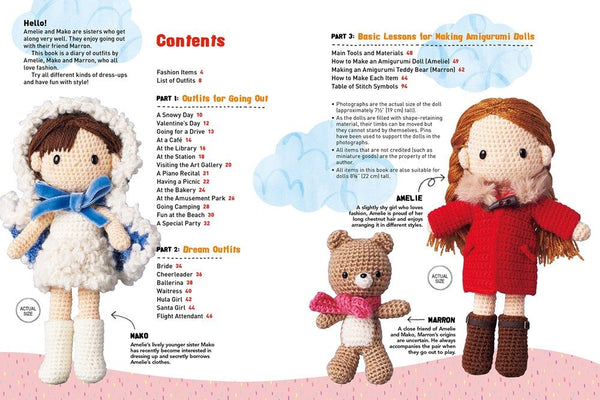 Crochet Cute Dolls with Mix-and-Match Outfits