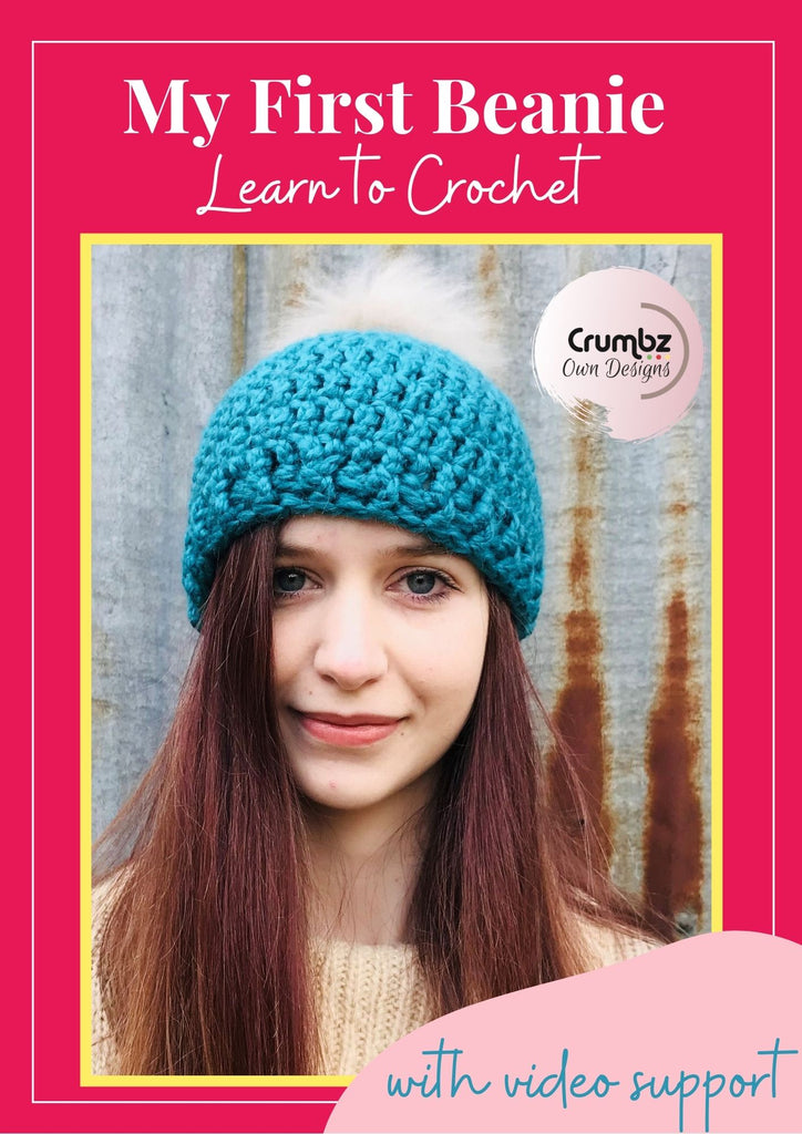 COD035 My First Crochet Beanie (e-pattern + video tutorial)