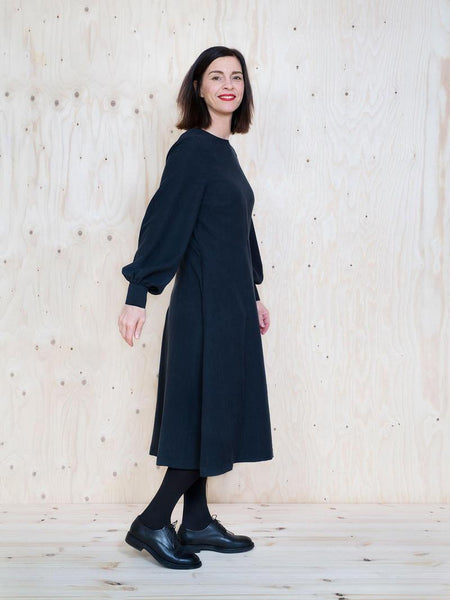 D109 Multi-Sleeve Midi Dress