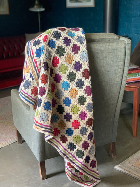 Clover Granny Square Throw Kit