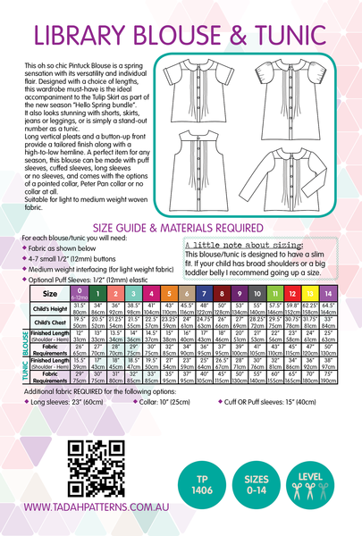 TP1406 Library Blouse & Tunic