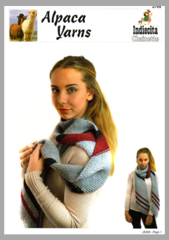 2705 Striped Angular Scarf Leaflet