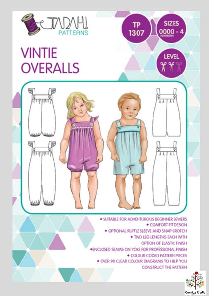 TP1307 Vintie Overalls Pattern