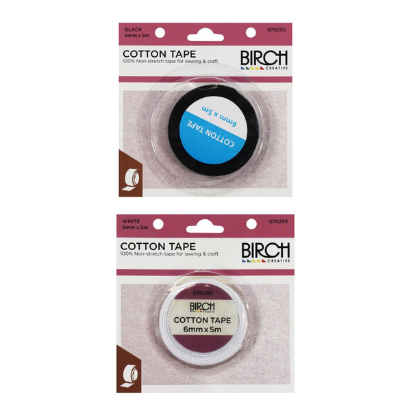 Cotton Tape 6mm x 5m 070255