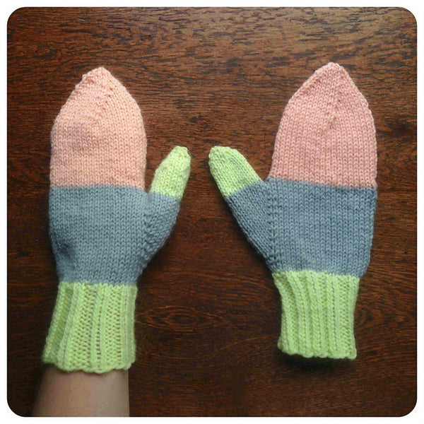 Colour Block Mittens (e-pattern)