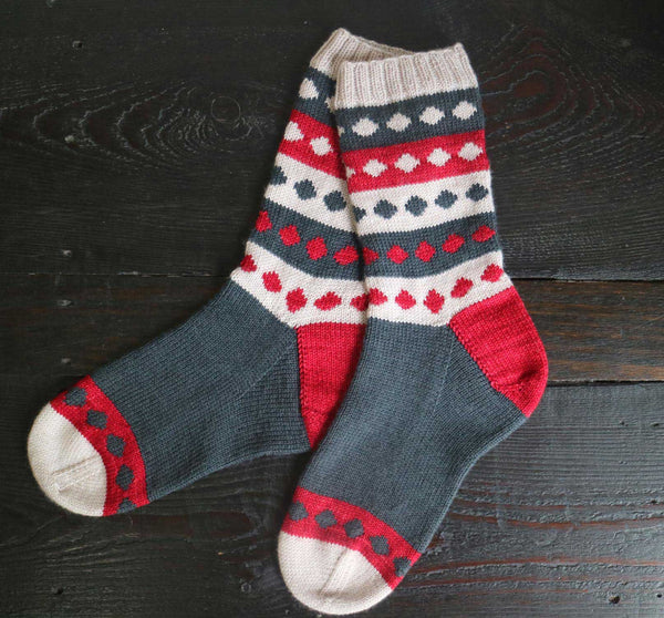 4057 Dotty Colourwork Socks (e-pattern)