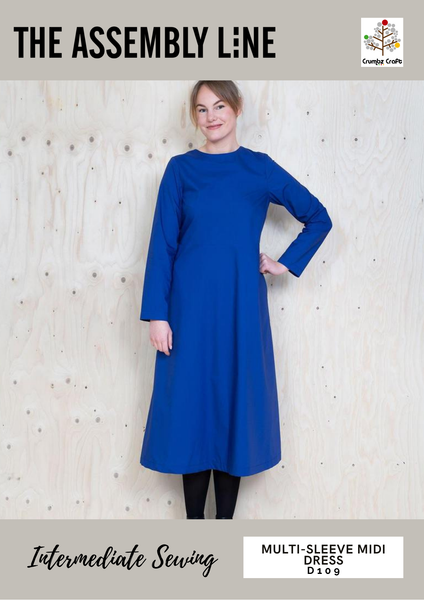 D109 Multi-Sleeve Midi Dress